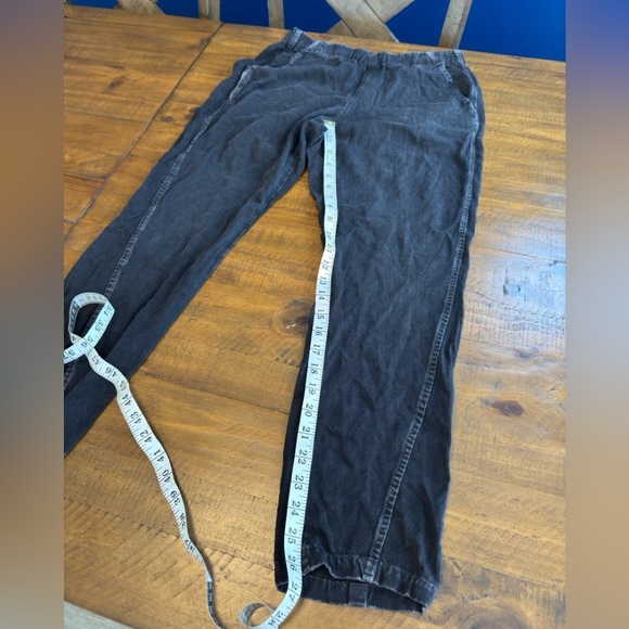 AMO Denim Pull On Slouch Washed Black Trouser Size Small - Picture 4 of 5